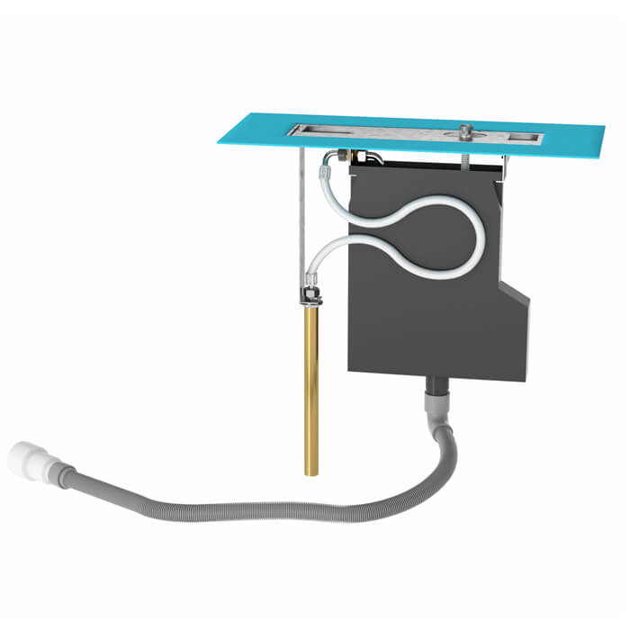Hose box for tile rim fitting